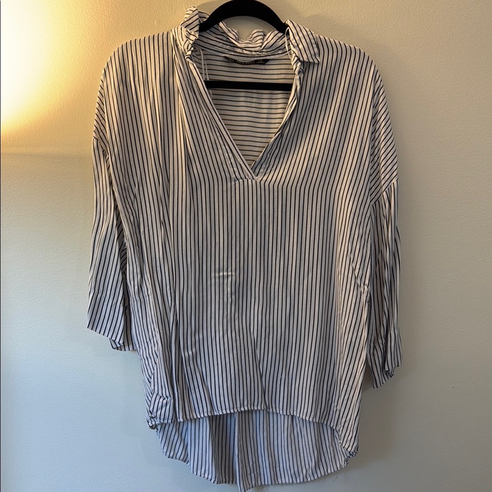 Zara striped blouse
